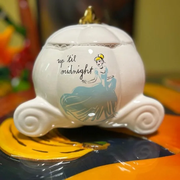 New Rae Dunn Disney princess cookie jar “up ‘til midnight “ - Picture 2 of 8